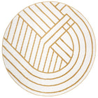 Geometric round rug LUISA M