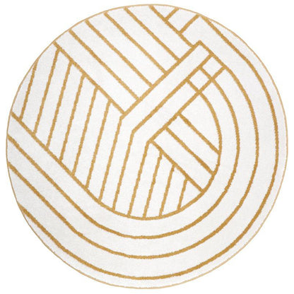 Geometric round rug LUISA M