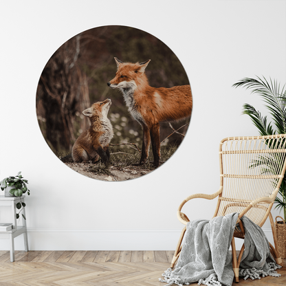 Wall circle foxes