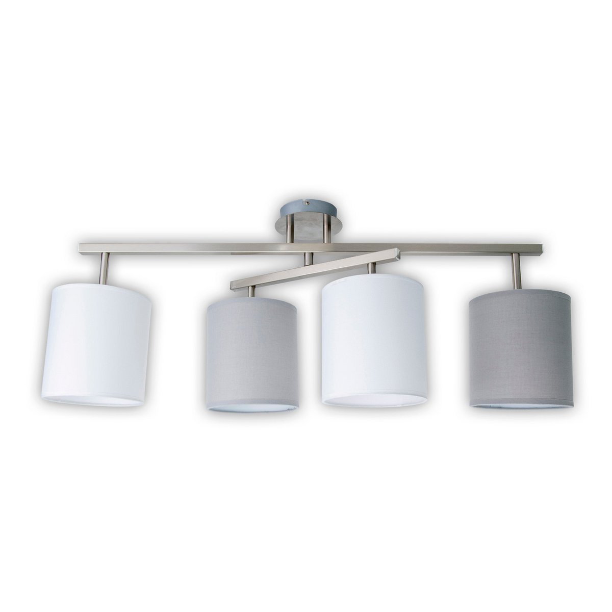 Vierlampen Plafondlamp Tilde Met E27 82 Cm Lang Grijs