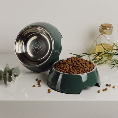 Honden en katten voerbak set Forest Green