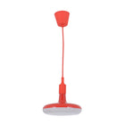 Pendant lamp "UFO" LED - red, hanging lamp made of plastic with E27 fitting including light bulb