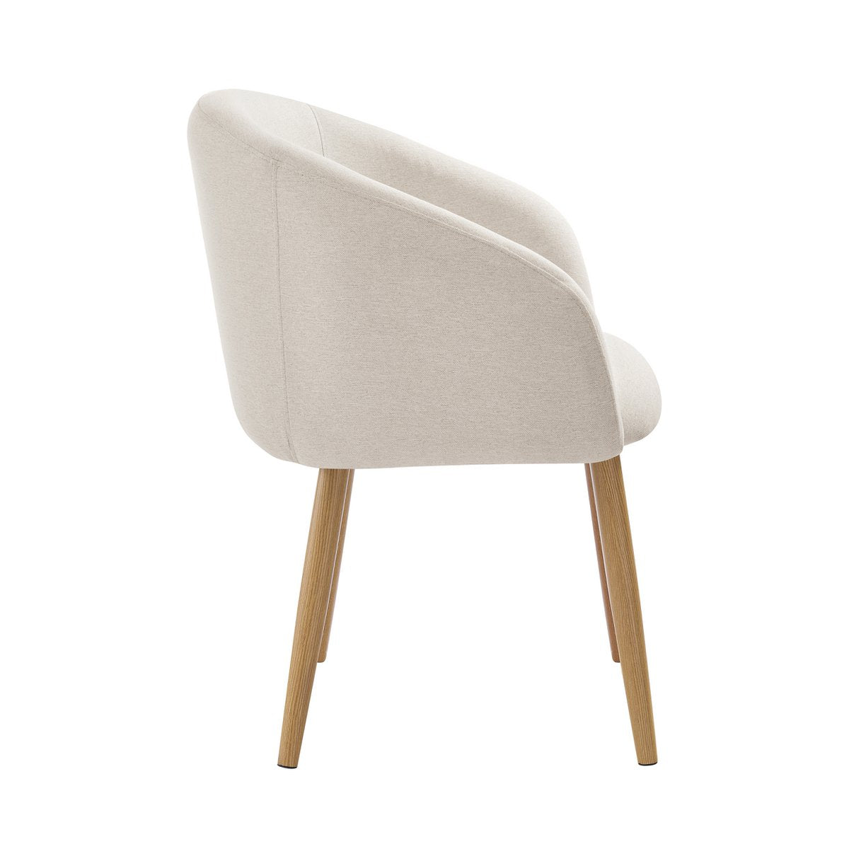 Fauteuilset 2 stuks structuurstof beige