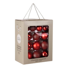 Kerstballen set 26 stuks glas rood