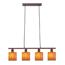 Maron Vier Lichts Hanglamp Met Satijnmat Metalen Kapjes