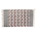 Vloerkleed 140x200 cm katoen rood wit