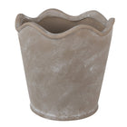 Bloempot Ø 19x18 cm grijs keramiek