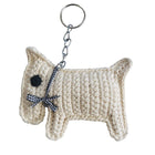 Sleutelhanger hond off-white biologisch katoen