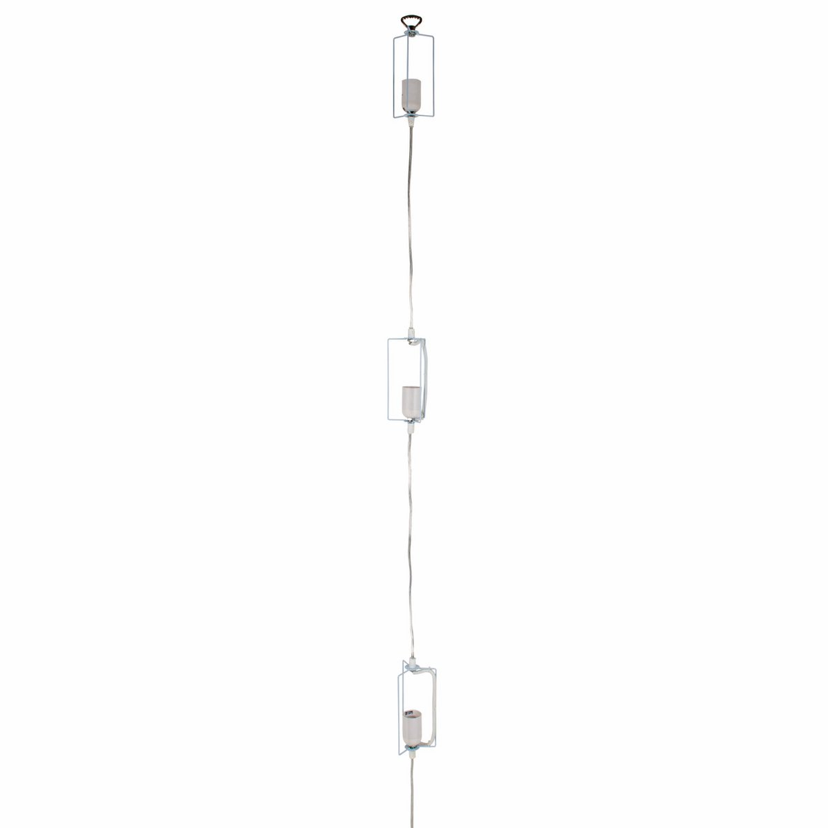 Hanglamp 3 metalen kappen verchroomd