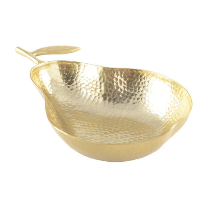 Fruitschaal 27x22x5 cm goud aluminium