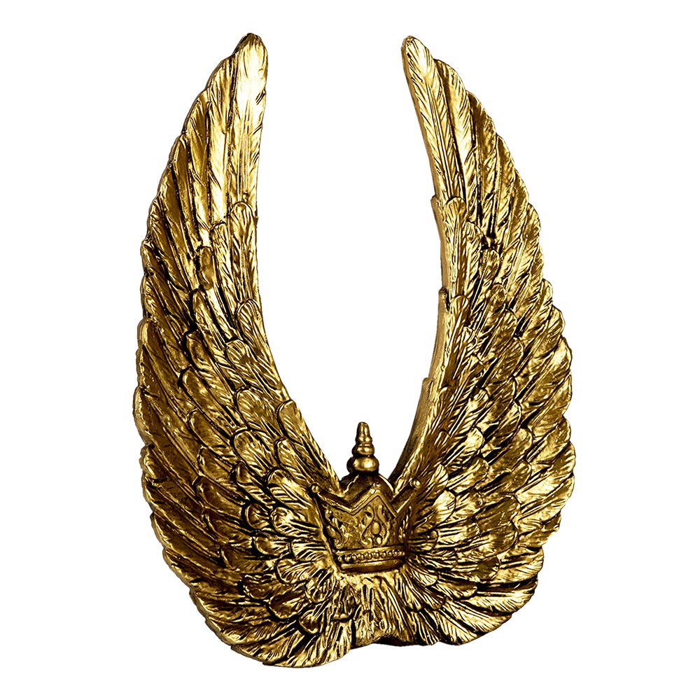 Vleugelbeeld 22x4x28 cm goud kunststof