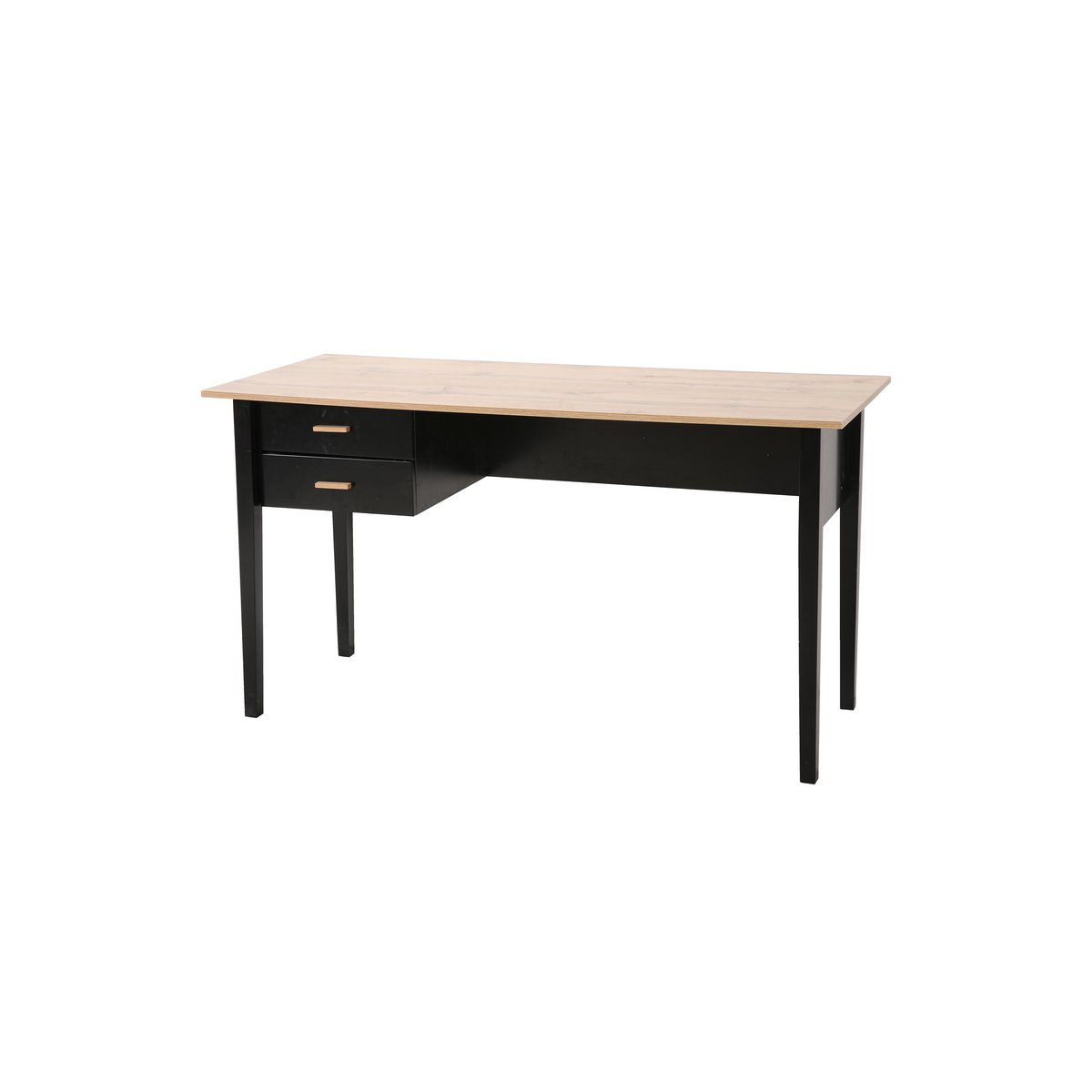 Schrijftafel 140x60x75 cm bruin zwart MDF hout