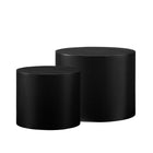Salontafel set 2 stuks zwart 48x48x38 cm