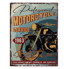 Metal Wall Sign 25x33 cm Blue Yellow