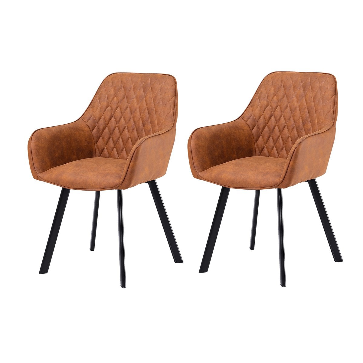 Fauteuilset 2 stuks bruin microvezel