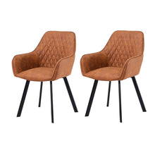 Fauteuilset 2 stuks bruin microvezel