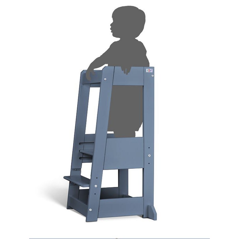 tiSsi® learning tower FELIX beech DOVE BLUE