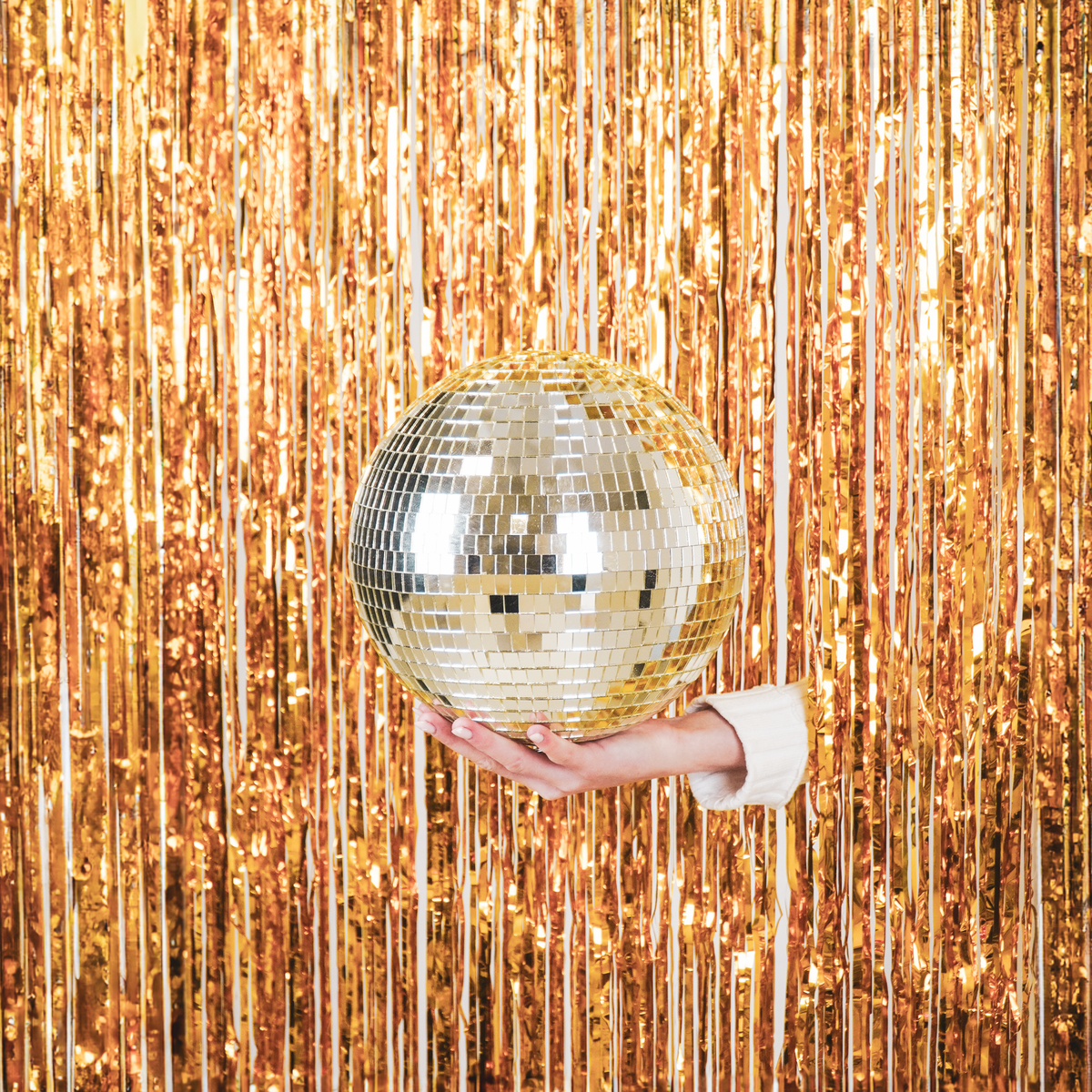 Kersthanger discobal 25x25x25 cm goud