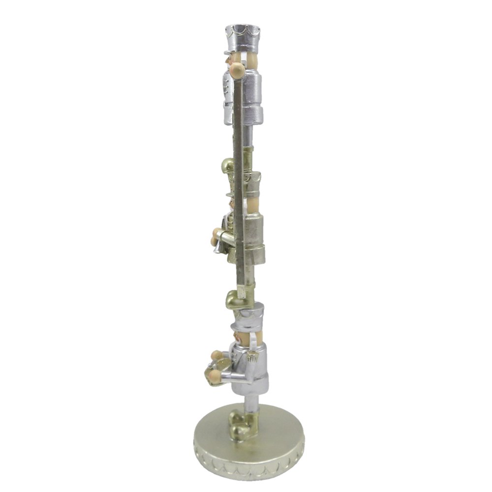 Notenkraker beeld 30 cm zilverkleurig kunststof