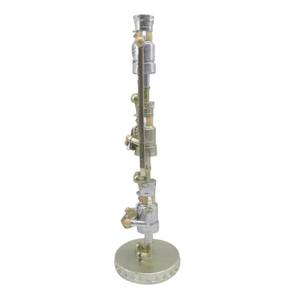 Notenkraker beeld 30 cm zilverkleurig kunststof