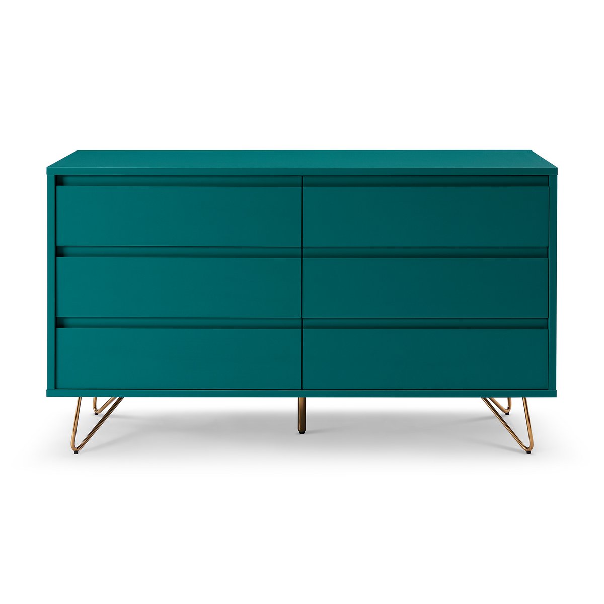 Ladekast 120x40x70 cm blauw goud MDF metaal