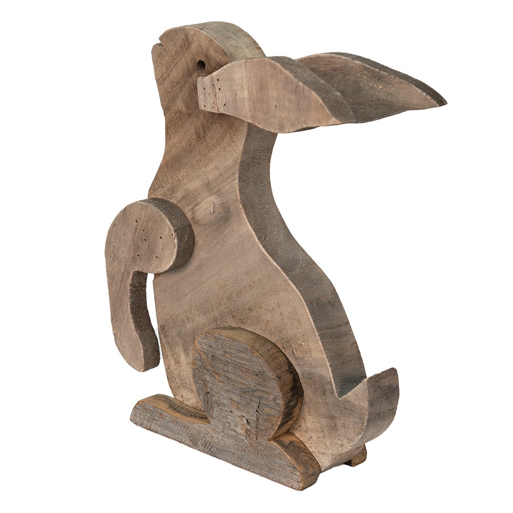 Figure Rabbit 28x11x33 cm Brown Wood Home Accessories
