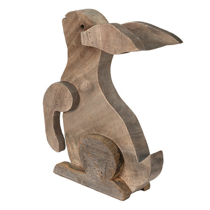 Figure Rabbit 28x11x33 cm Brown Wood Home Accessories