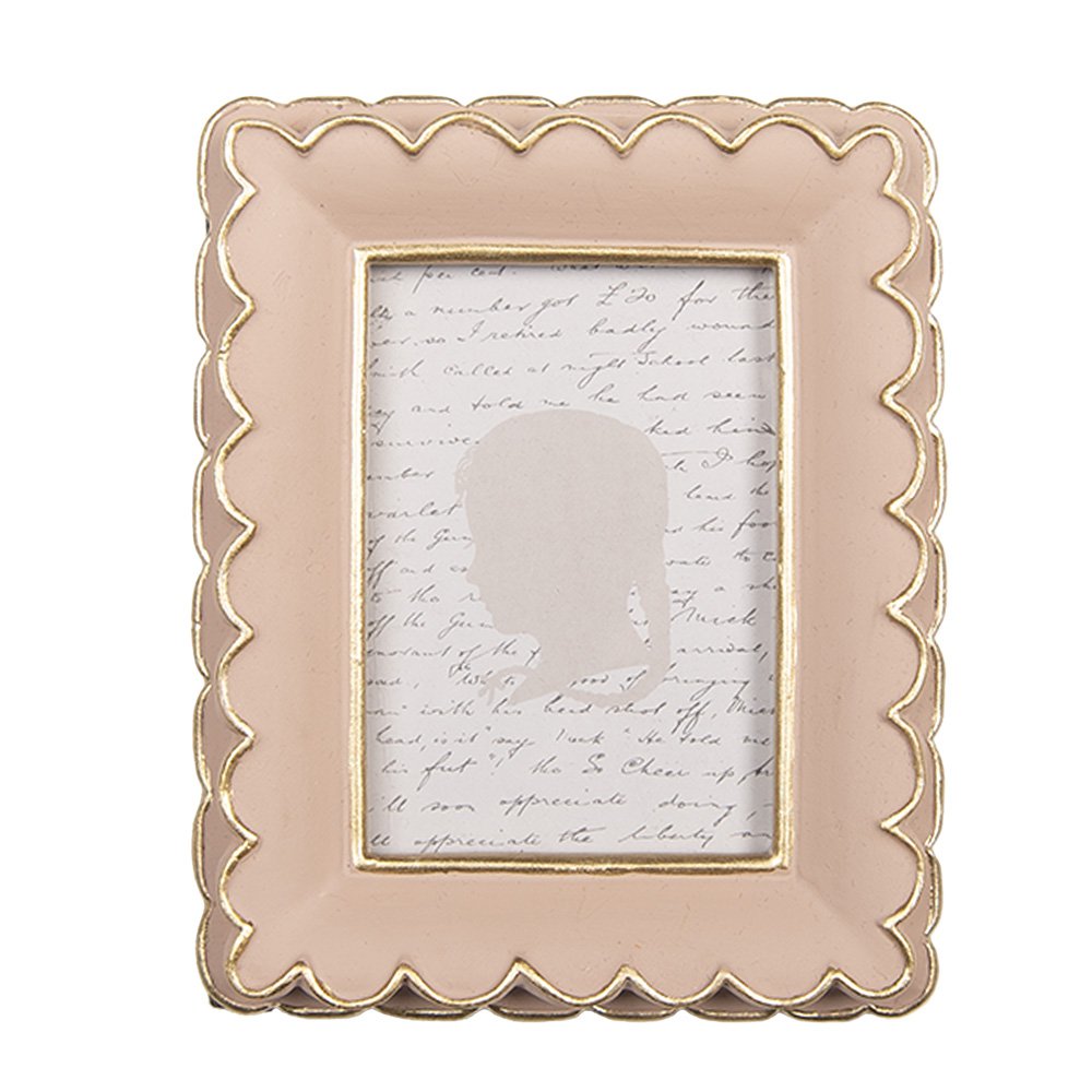 Fotolijst 6x9 cm roze kunststof