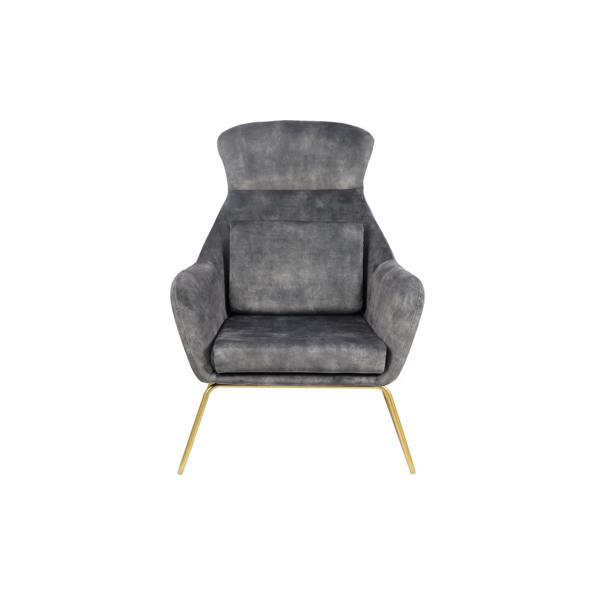 Grey velvet lounge chair