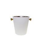 Ecru And Gold Champagne Bucket For Tables 20.5x20.5x22 Cm