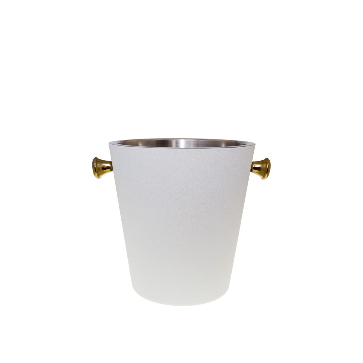 Ecru And Gold Champagne Bucket For Tables 20.5x20.5x22 Cm