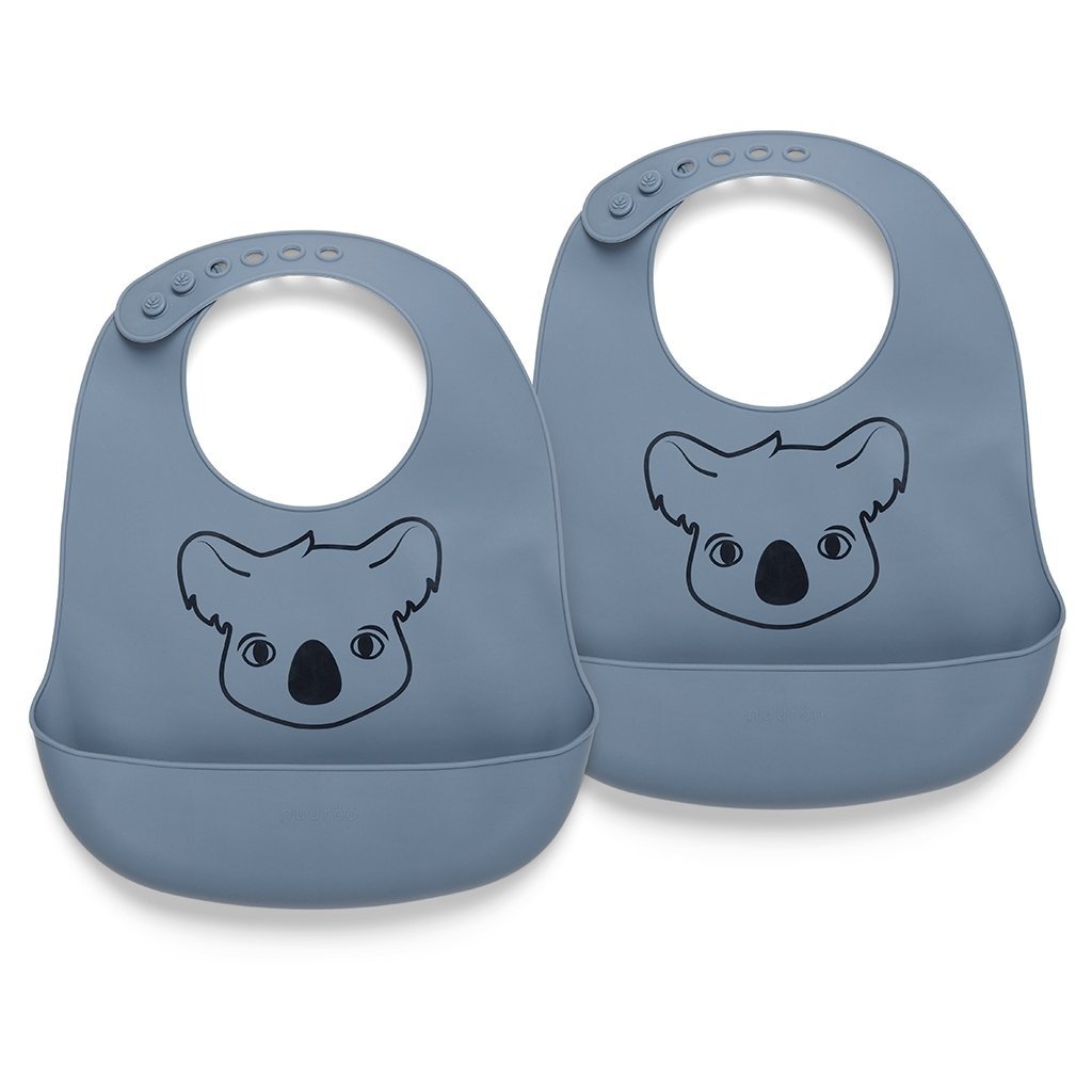 Slabbetje siliconen 2-pack Beringzee 22.5x29 cm