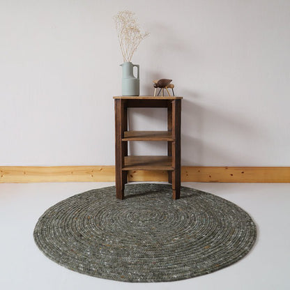 NEETHU OLIVE M felted wool rug