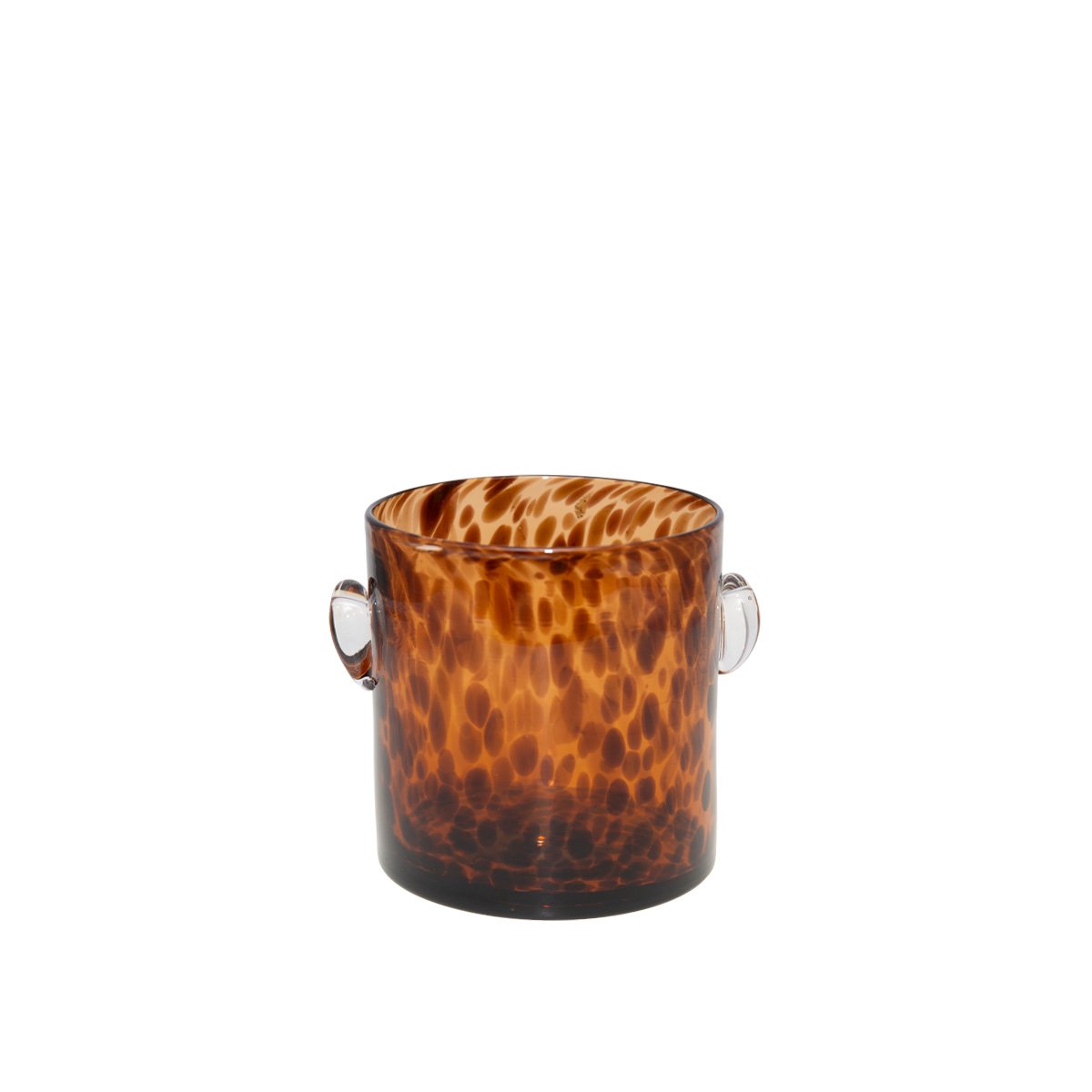 Ijsemmer glas bruin 12x12x12 cm