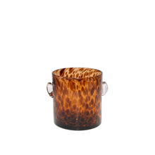 Ijsemmer glas bruin 12x12x12 cm