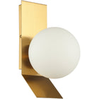 Wandlamp messing satijn wit goud