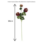 Kunstbloem Scabiosa 80 cm rood 2 stuks