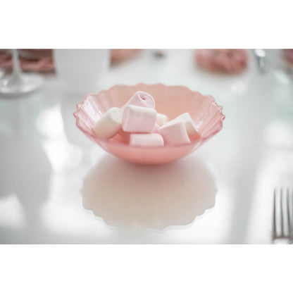 Beker roze glas 16x16x4.5 cm