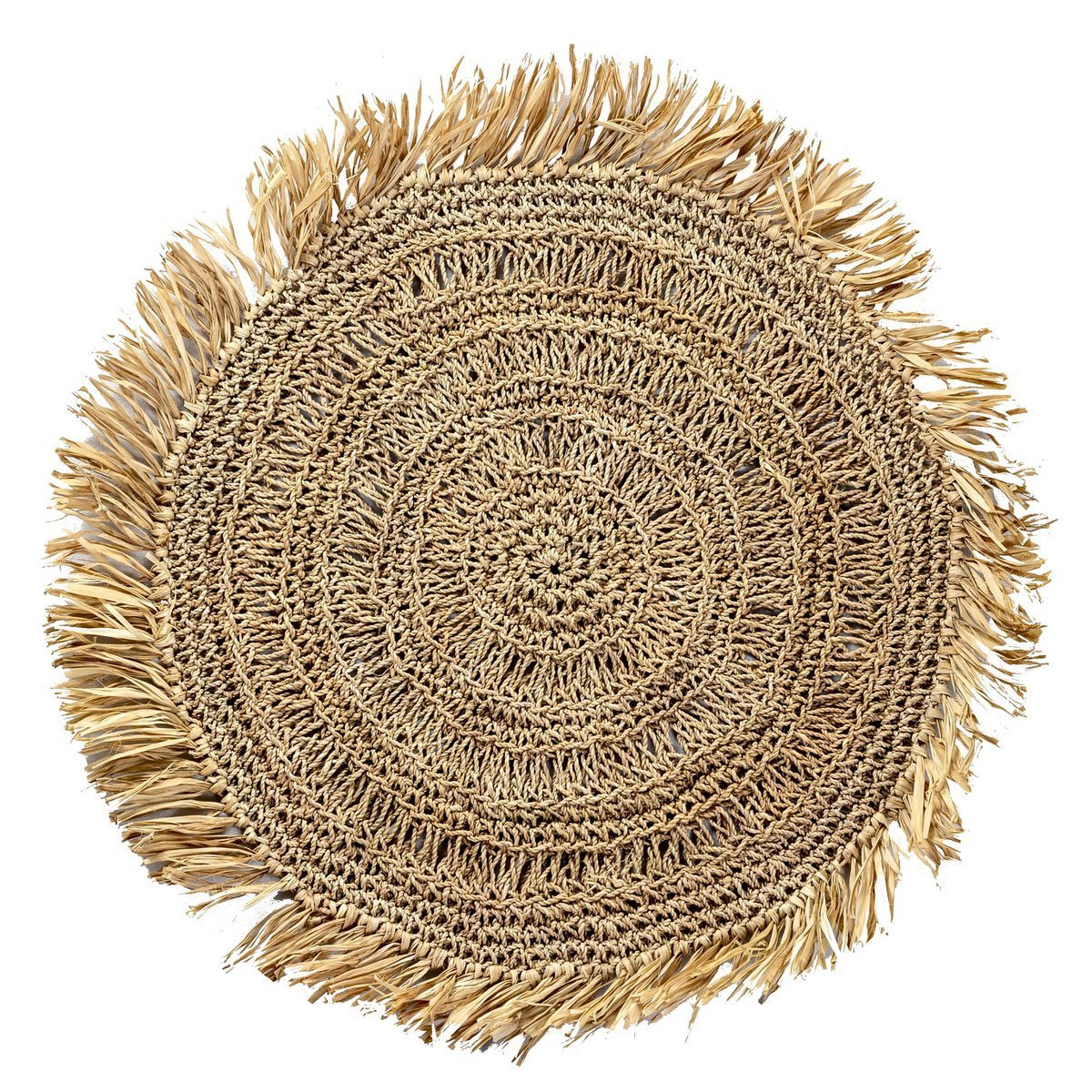 Placemat raffia rond 35 cm set van 2 4 of 6