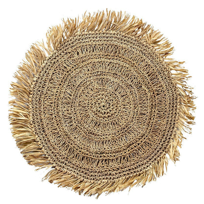 Placemat raffia rond 35 cm set van 2 4 of 6