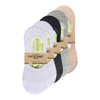 Bamboe footies dames 5 paar maat 35-39 multicolor
