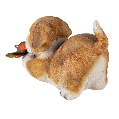 Dog Figurine 20x8x11 cm Brown Plastic Home Accessories