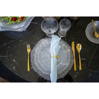 Serviceplaat glas 33x33 cm transparant