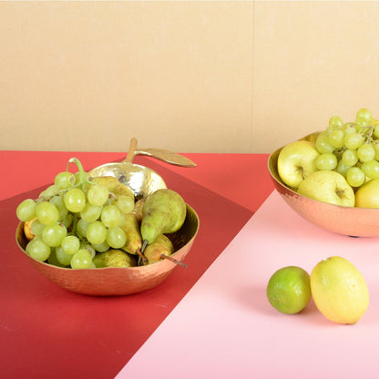 Fruitschaal 27x22x5 cm goud aluminium