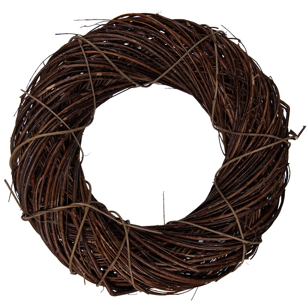 Wreath Ø 50x12 cm Brown Rattan