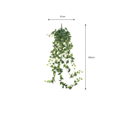 Kunst hangplant Ivy groen 130 cm