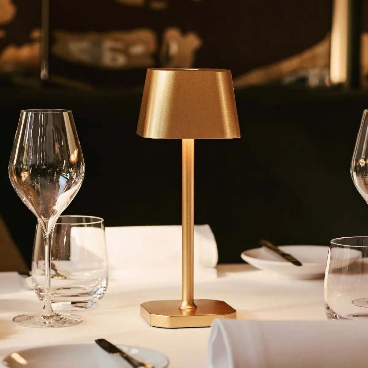 Tafellamp goud draadloos dimbaar 30 cm