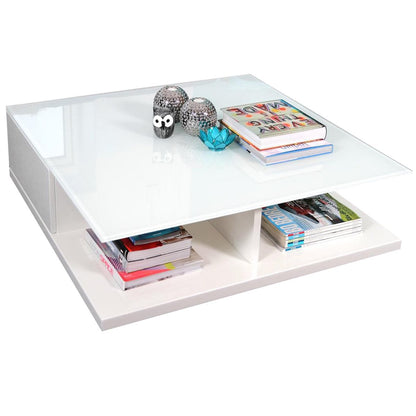 Salontafel 100x100x36 cm wit