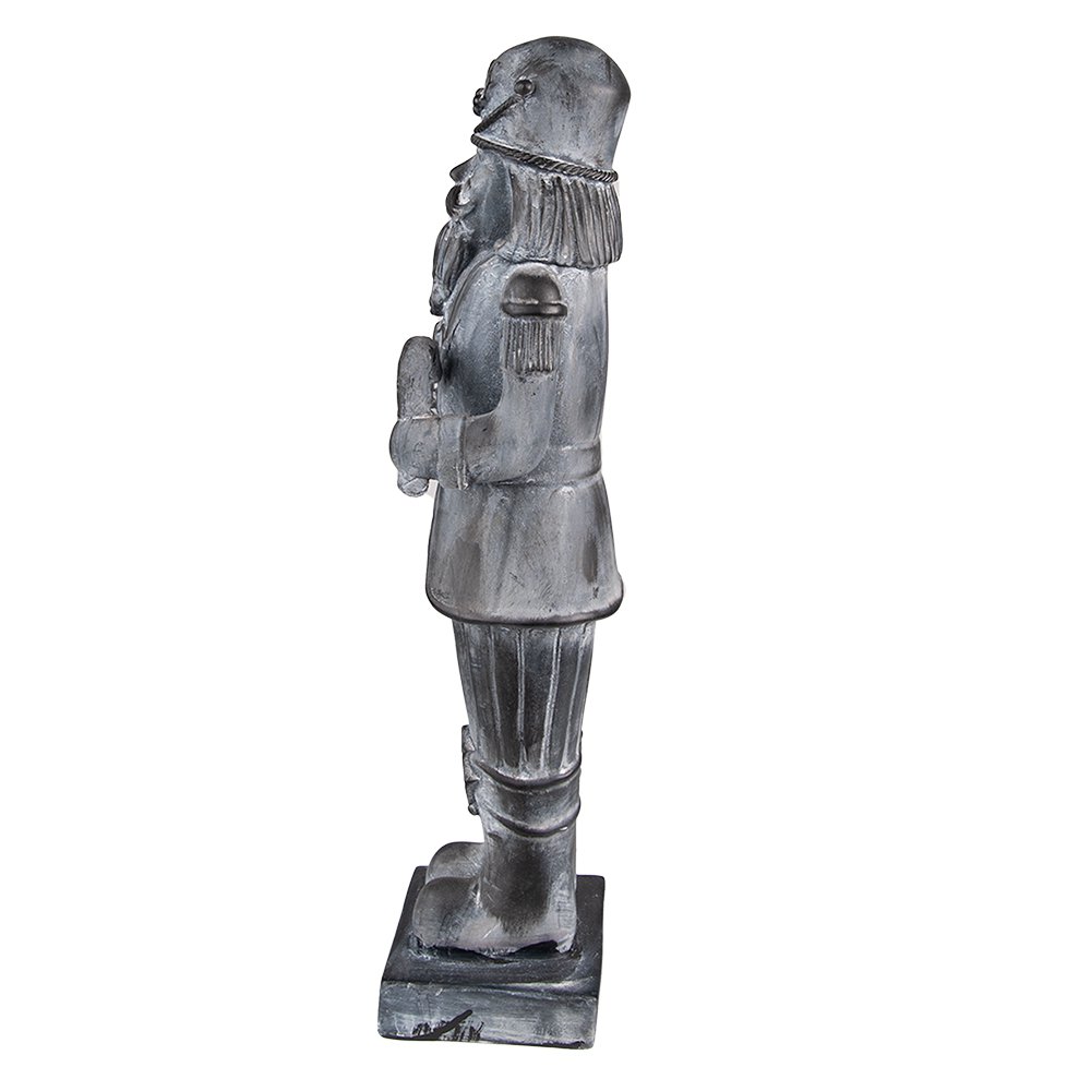 Beeld Notenkraker 47 cm Grijs Kunststof Kerstdecoratie