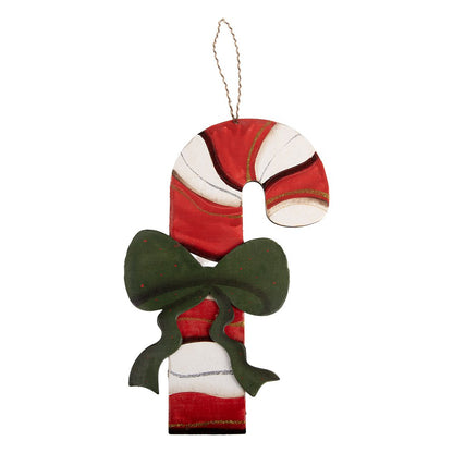 Christmas Ornament Candy Cane 25x1x39 cm Red Wood